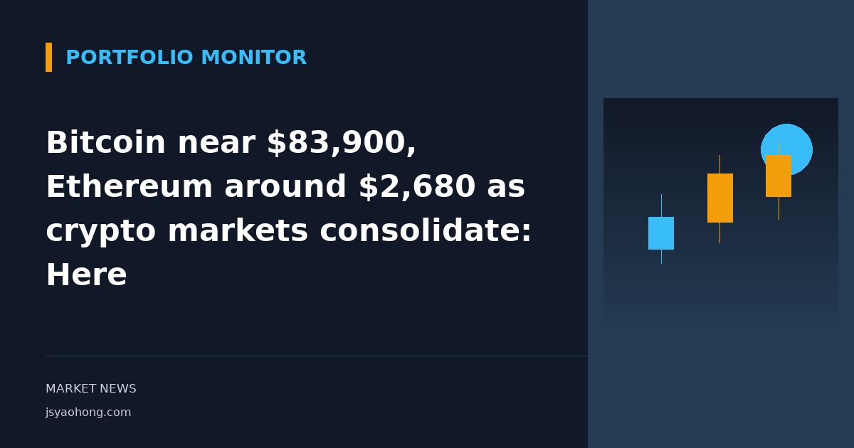 Bitcoin near $83,900, Ethereum around $2,680 as crypto markets consolidate: Here