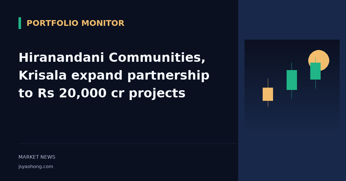 Hiranandani Communities, Krisala expand partnership to Rs 20,000 cr projects