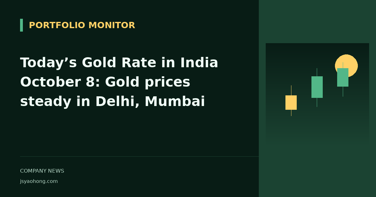 Today’s Gold Rate in India October 8: Gold prices steady in Delhi, Mumbai