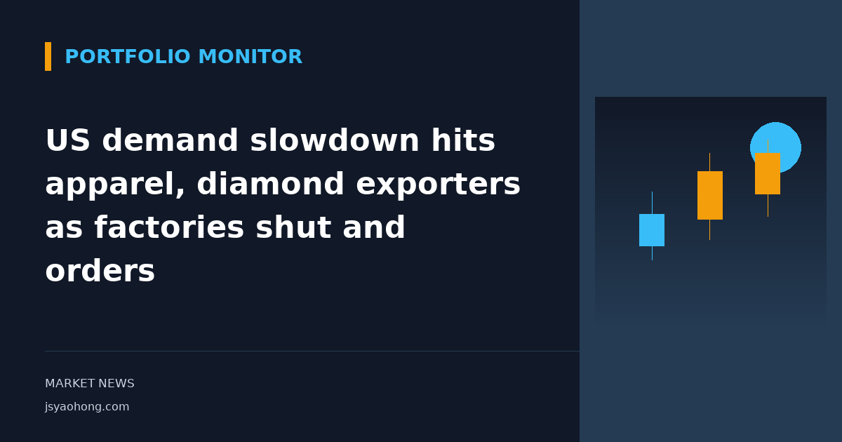 US demand slowdown hits apparel, diamond exporters as factories shut and orders